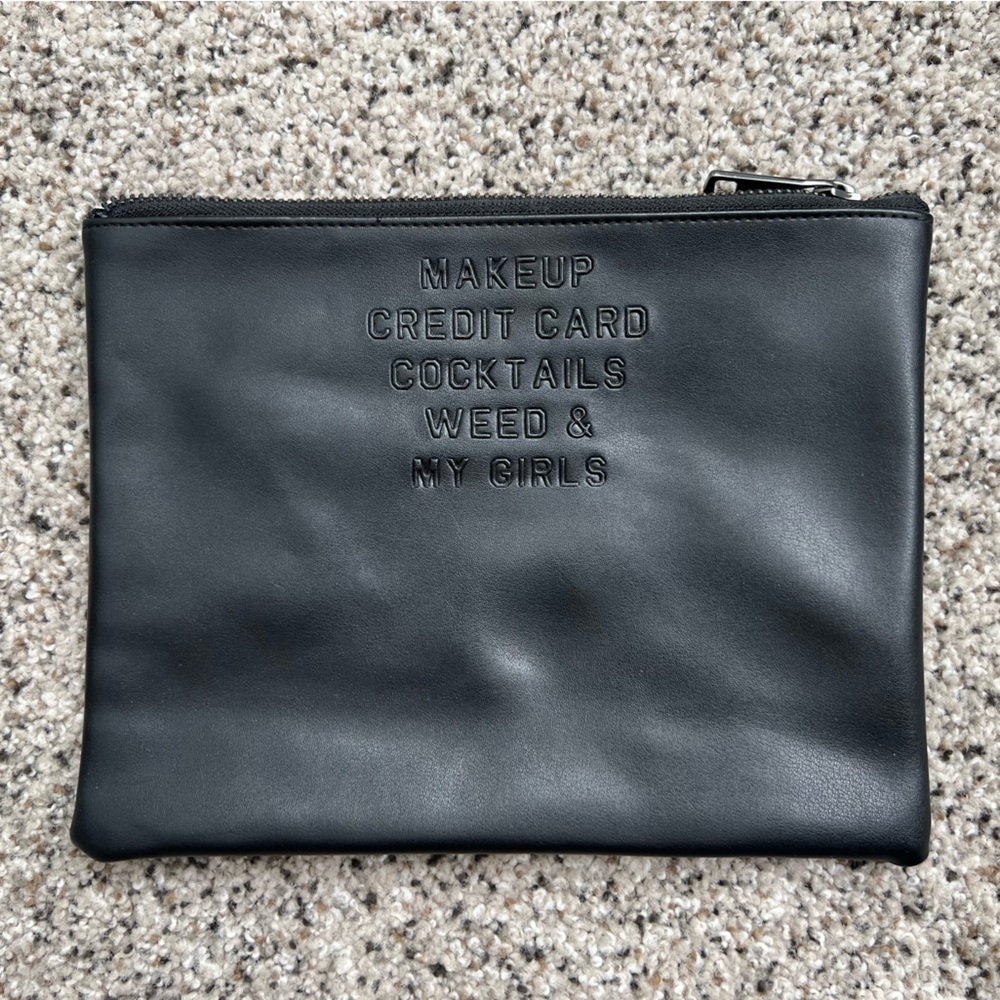 Black Zip Clutch